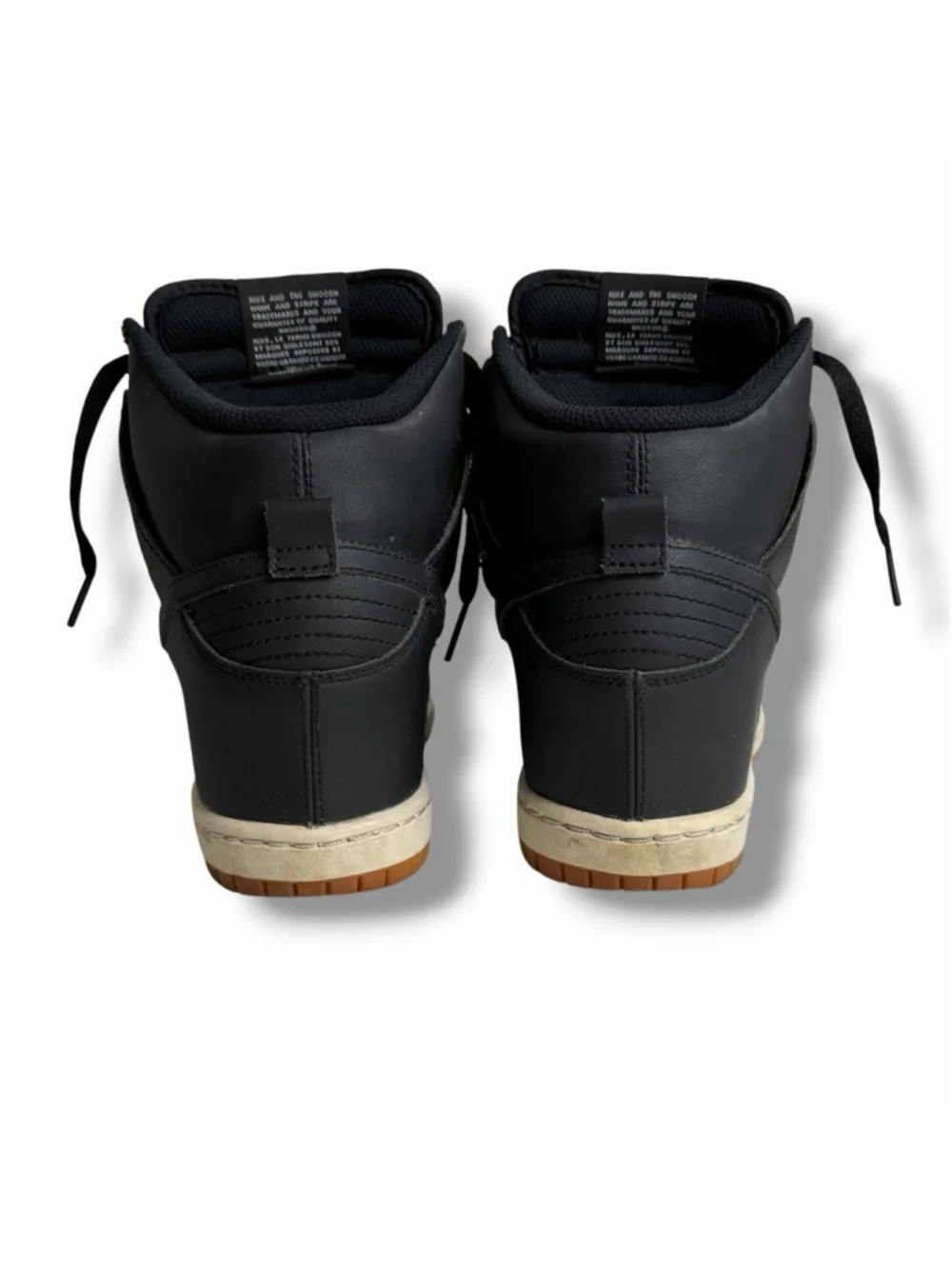 Nike Dunk Sky Hi Essential Black Gum Hidden Wedge Shoe 747283-991 Womens 8.5